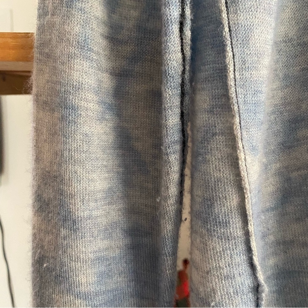Paychi Guh Light Blue Multi Printed Cashmere Crewneck Sweater Medium - Picture 11 of 16